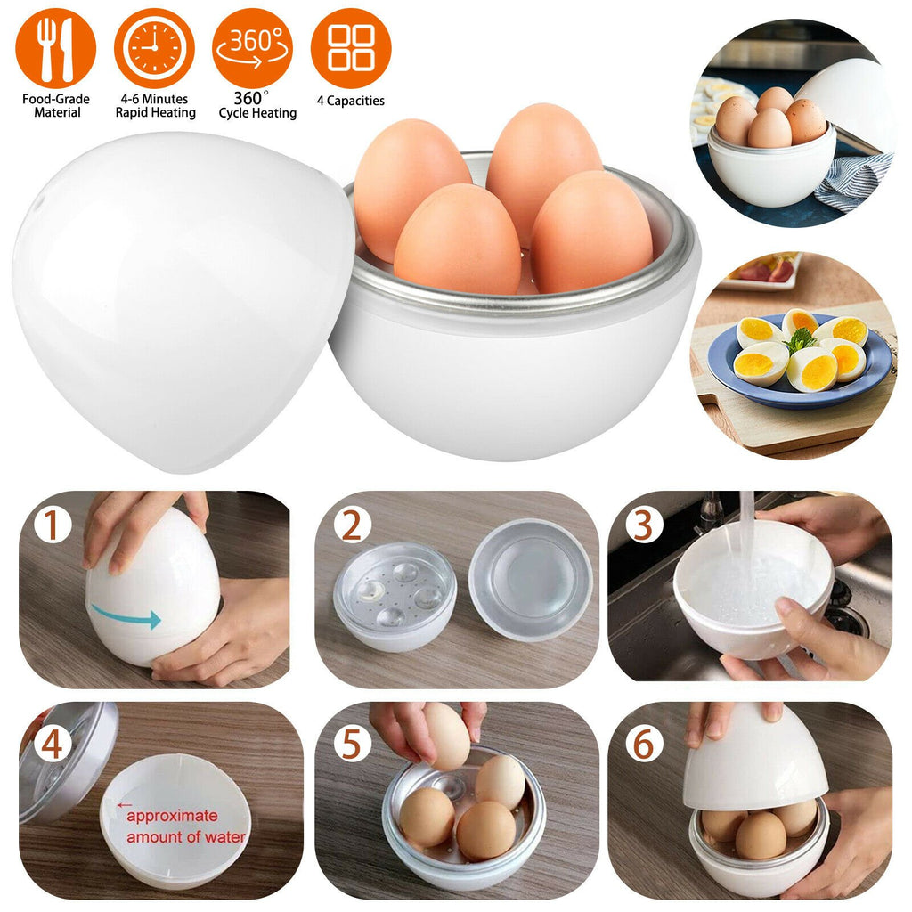 Microwave Egg Steamer for Quick Hard or Soft Boiled Eggs