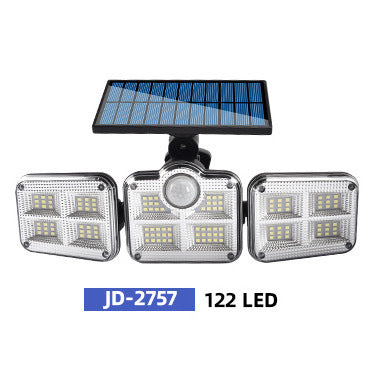 New Solar LED Three-Head Wall Light for Outdoors
