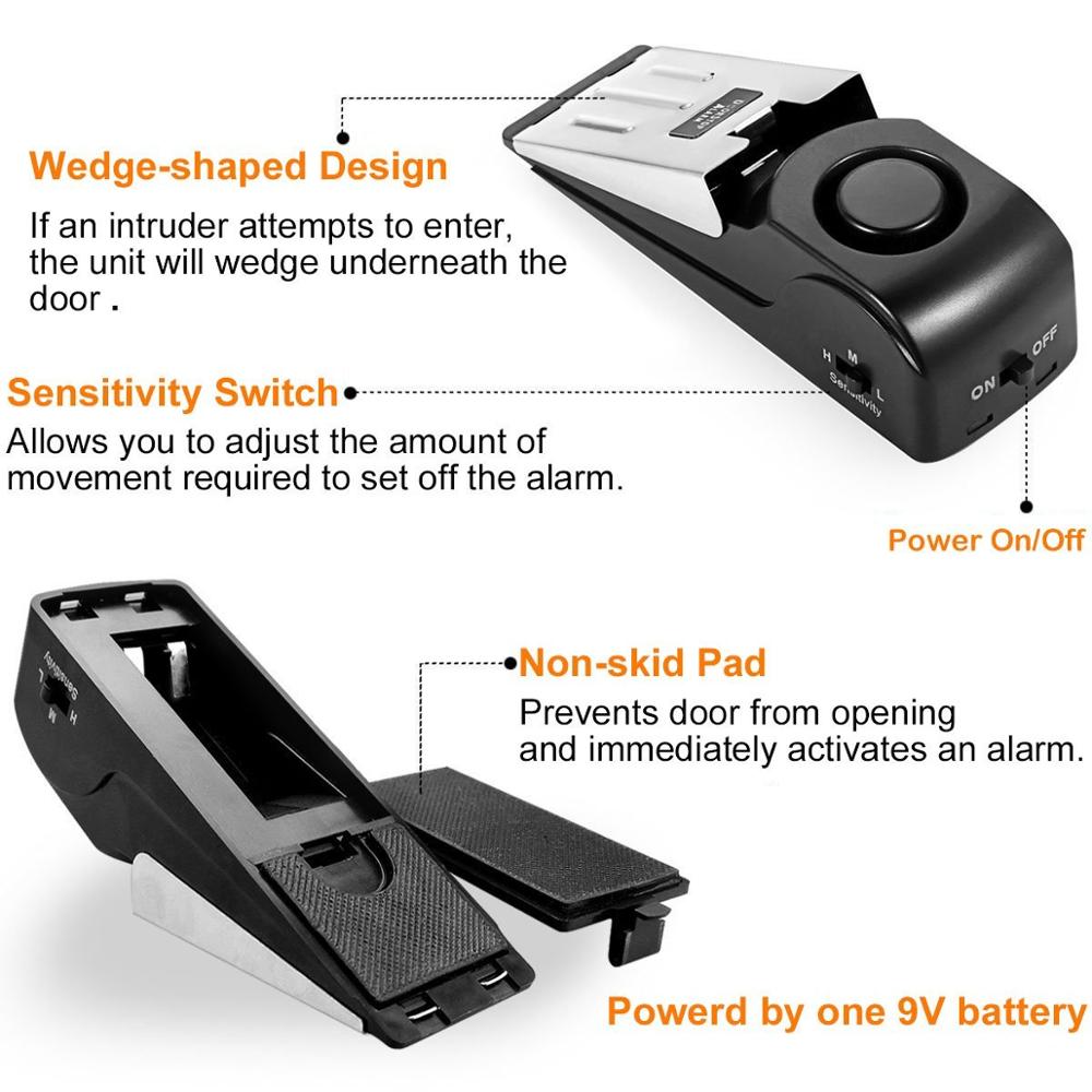 Portable Anti-theft Vibration Alarm Door Stopper