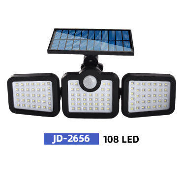 New Solar LED Three-Head Wall Light for Outdoors