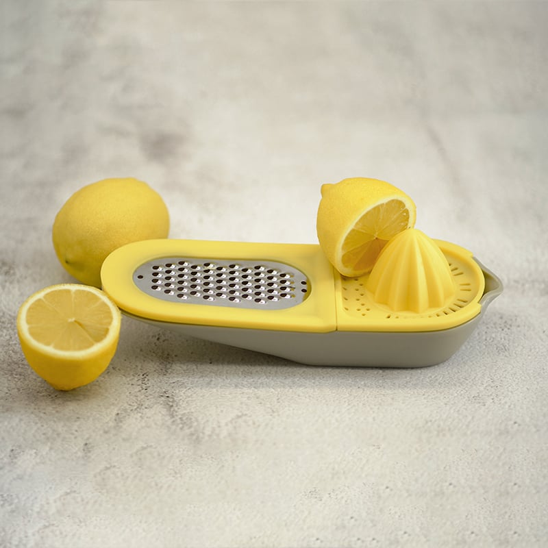 Stainless Steel Manual Lemon Juicer and Grater Gadget