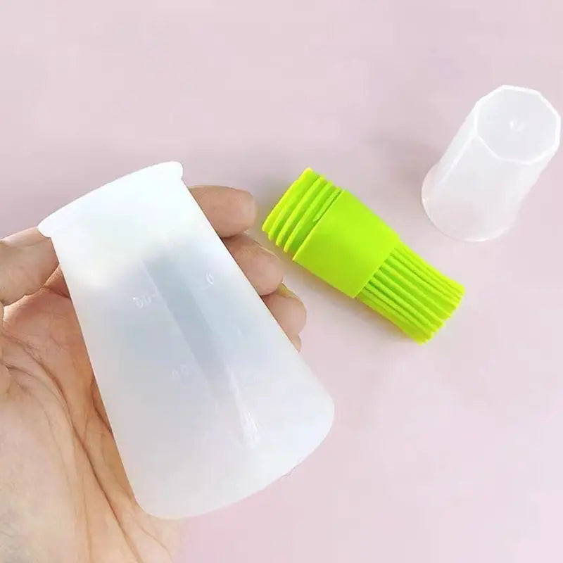 Silicone Oil Bottle Brush with Cap for Cooking and Basting